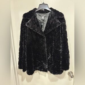 INC International Concepts Black Teddy Jacket